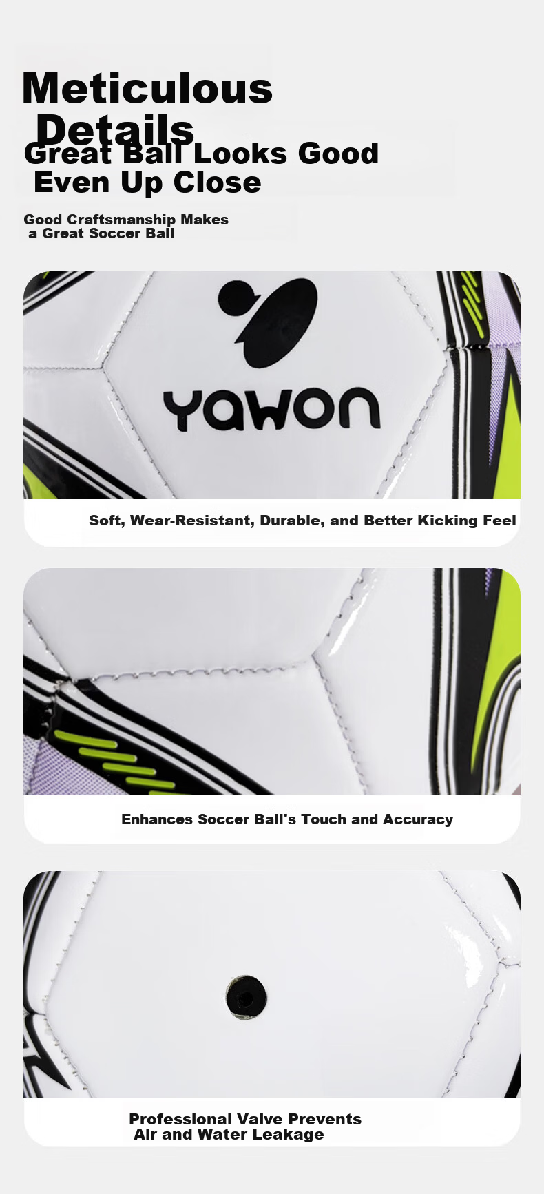 Yawang Football No.4 Children's 6-12 Years Old Primary School Special Thickened Explosion-Proof Bladder Training World Cup Black and White Size 4 Ball 6