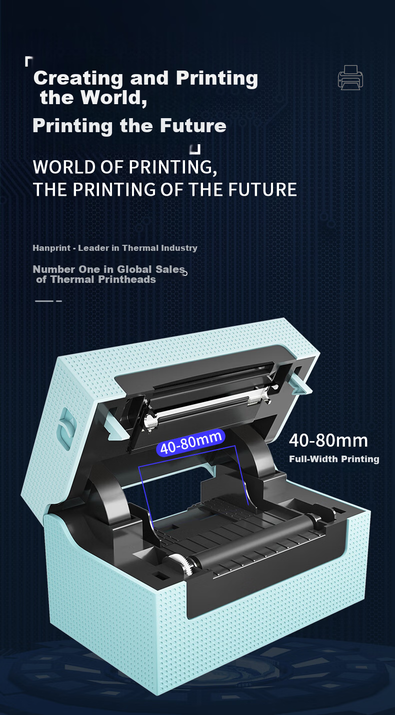 HPRT X7BT Bluetooth 80mm Thermal Label Printer for Express Delivery Single-Page Electronic Waybill Small High-Speed Commercial Warehouse Logistics 8