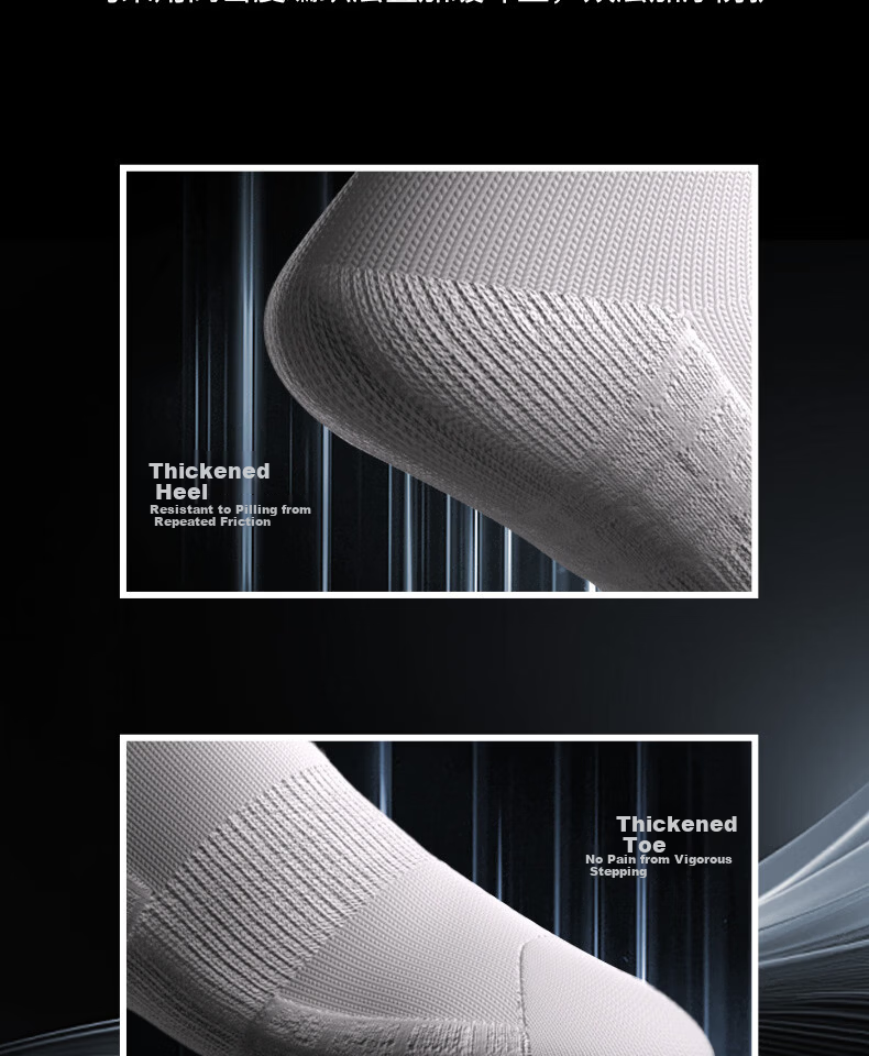 KUMPOO 26th Anniversary New Thickened Professional Sweat-Absorbing Badminton Socks KSO-780 White Low-Cut (3 Pairs) 10