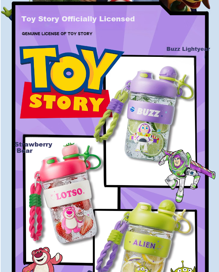 Germ Germ Gemi Toy Story Kids Purple Sports Portable Cloud Travel Cup (Buzz Lightyear) 4