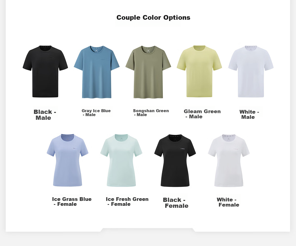 TOREAD Quick-Dry T-Shirt 26 Spring Summer New Couple Breathable Short Sleeve Sun Protection Round Neck Stretch Sports Top TAJJBO82716 7