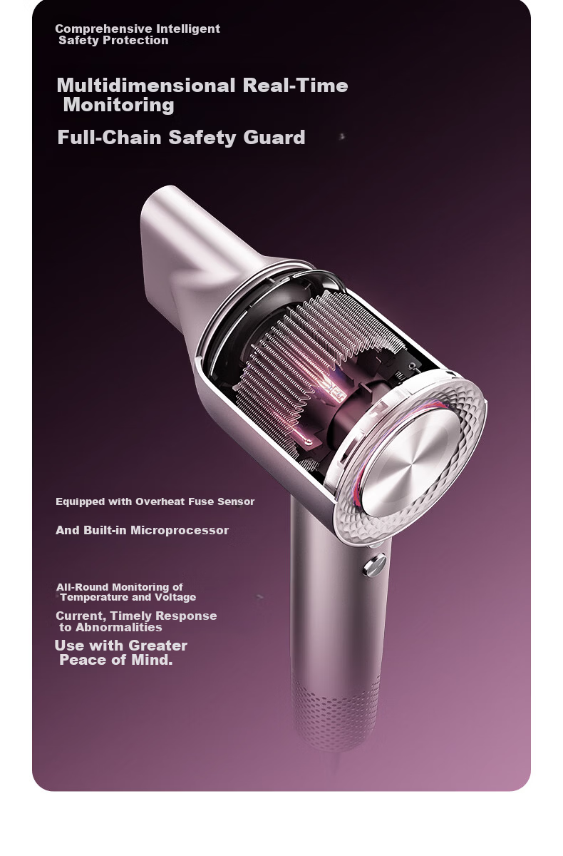 CONFU Silk3 Diamond Light Water Ion High-Speed Hair Dryer Fast Drying 120,000 RPM Home Use High Power Damage-Free Hair Blow Dryer Birthday Gift Star Forge Purple Standard Edition Price Guarantee 618 12