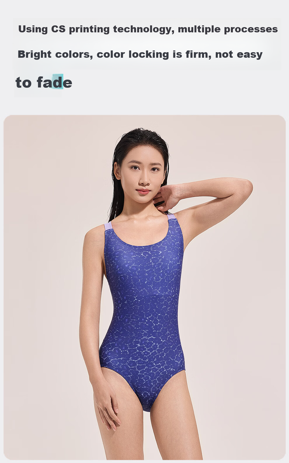 ZOKE Women's One-Piece Triangle Racing Swimsuit Slim Fit No Water Pocket 126301138 Dark Purple Leopard Print M 2