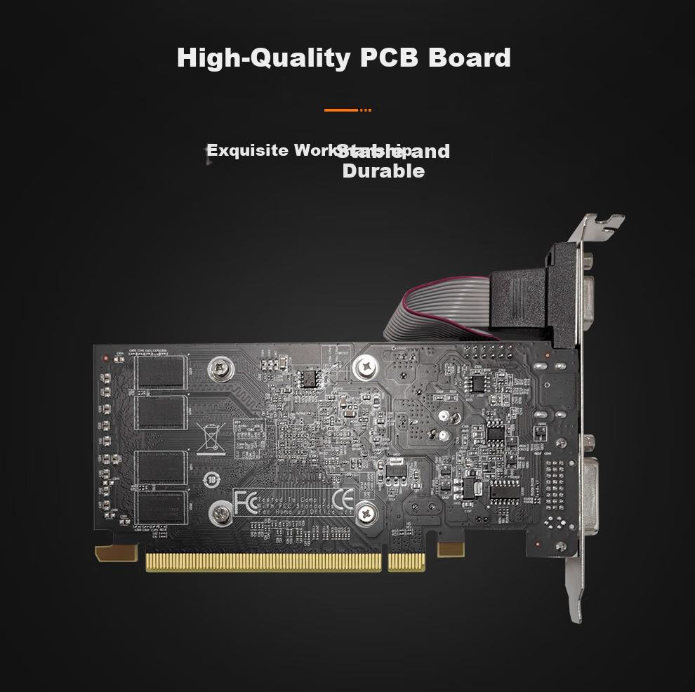 PELADN Kaitan R5 220 2G DDR3 Fan Edition Dedicated Graphics Card for Home Office Multi-Screen Stock Trading PC 2