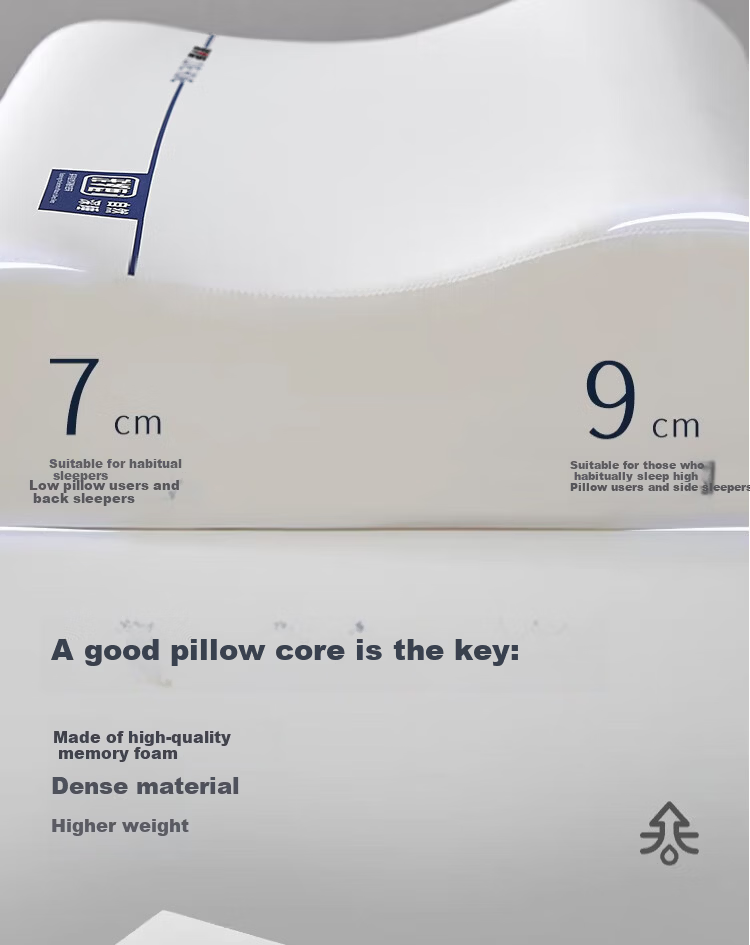 Yalu Deep Sleep Memory Foam Pillow Zero Pressure Slow Rebound Neck Support Sleep Aid Adult White 35*55cm 6