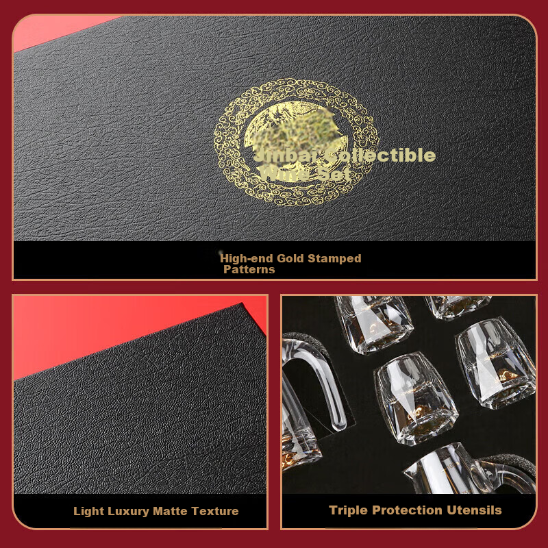 Vankachi Luxury Crystal Glass Baijiu Decanter Set 1 Pot 6 Cups Business Gift Birthday Housewarming Present 12