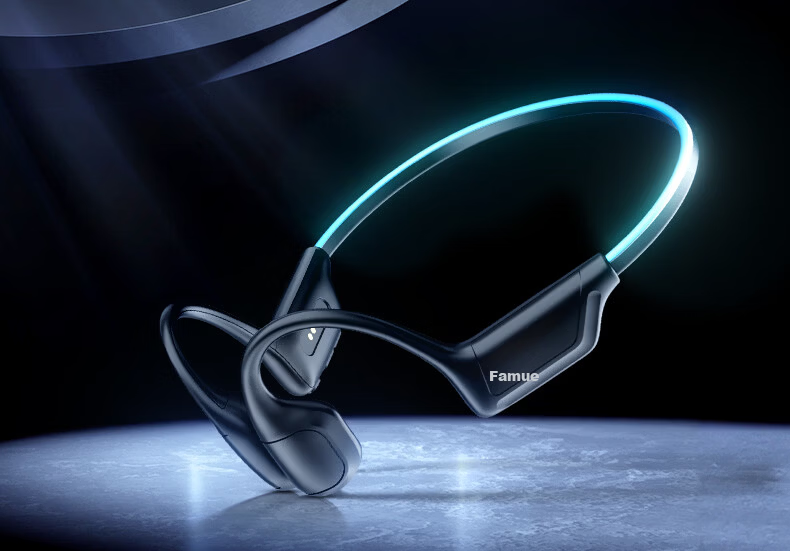 Fanmu Bone Conduction Bluetooth Sports Gaming Earphones IP55 Dustproof Waterproof 32GB Storage MP3 Open Wireless Non-In-Ear Running Cycling Marathon M5 Black 3