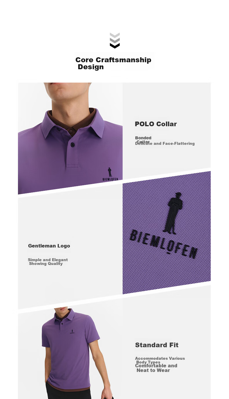 Biyinlefen Golf [Cooling Technology Fabric] 2026 Spring New Men's Sports Casual Stretch Comfortable Skin-friendly Short Sleeve Polo Shirt 6