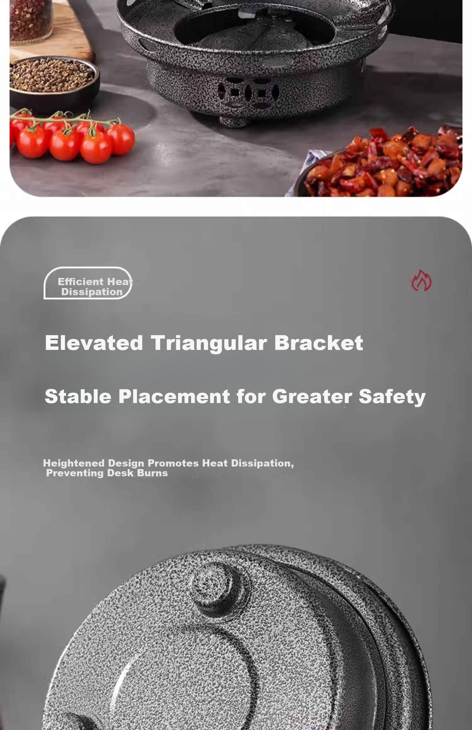 Deming Dry Pot Mini Hot Pot Household Windproof Special Alcohol Stove Solid Alcohol Thickened Stainless Steel Small Pot with Lid 12