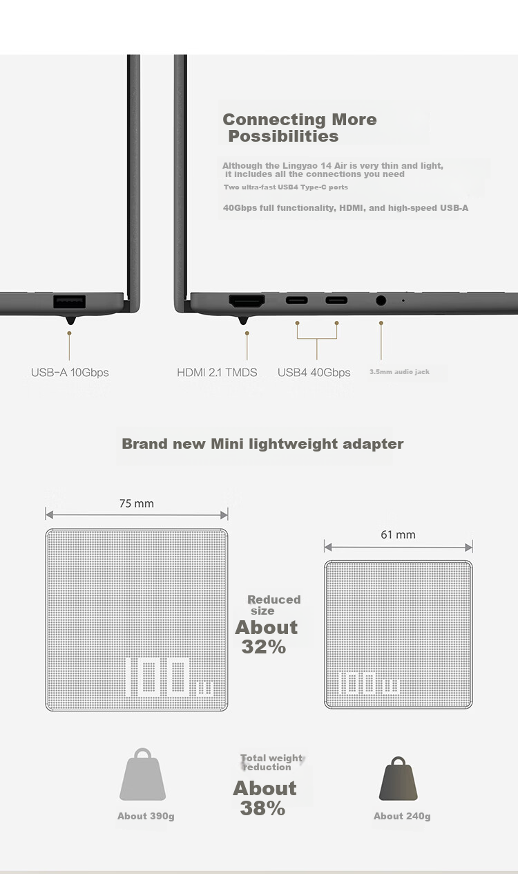 ASUS Lingyao 14 Air Snapdragon X2 Elite 2.8K 120Hz 1100nits OLED 16GB 1TB 980g AI Ultra-thin Laptop 12