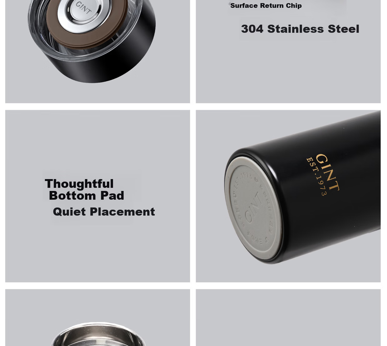 GiNT Insulated Tumbler Unisex 316 Stainless Steel Tea Separation Business Water Bottle Simple Portable Customizable Cup 15