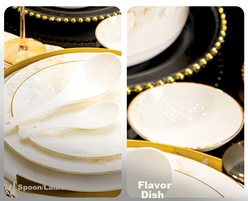Chen Jing Dezheng Porcelain Bowl and Plate Set Home New High-Value Tableware Chopsticks Full Set Housewarming Gift 7