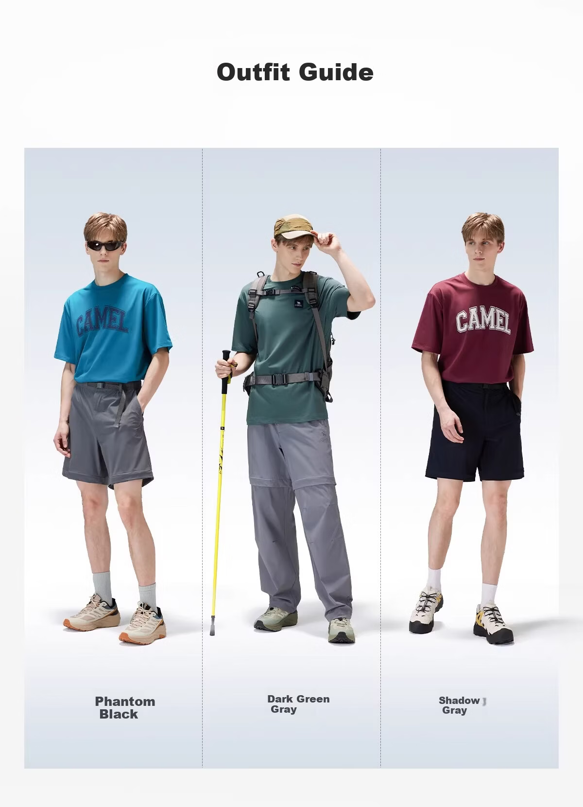 CAMEL [Wang Junkai Edition] Outdoor Quick-Dry Military Pants 26 Spring Summer Cooling Detachable Shorts Hiking Mountaineering Trousers 13