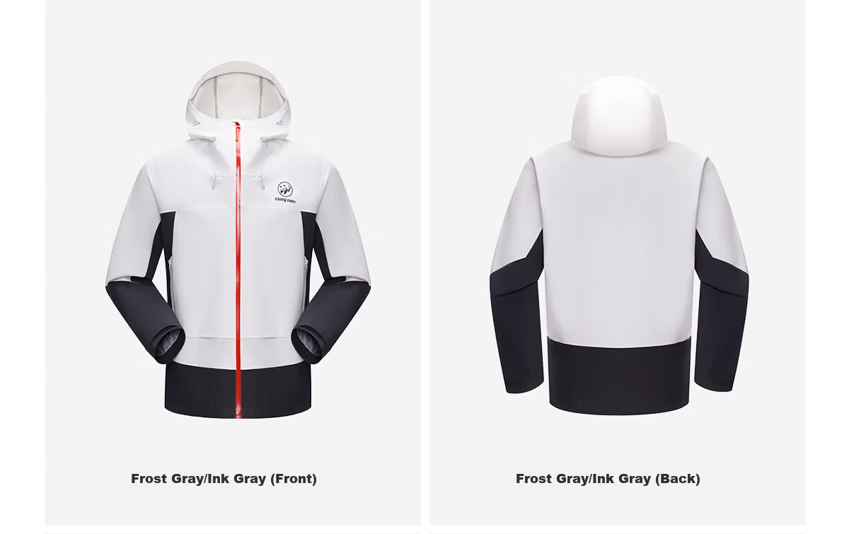 Panda Windproof and Rainproof Jacket Unisex 2026 Spring Summer Heavy Rain Waterproof Durable Outdoor Hiking Mountaineering Coat B076 27