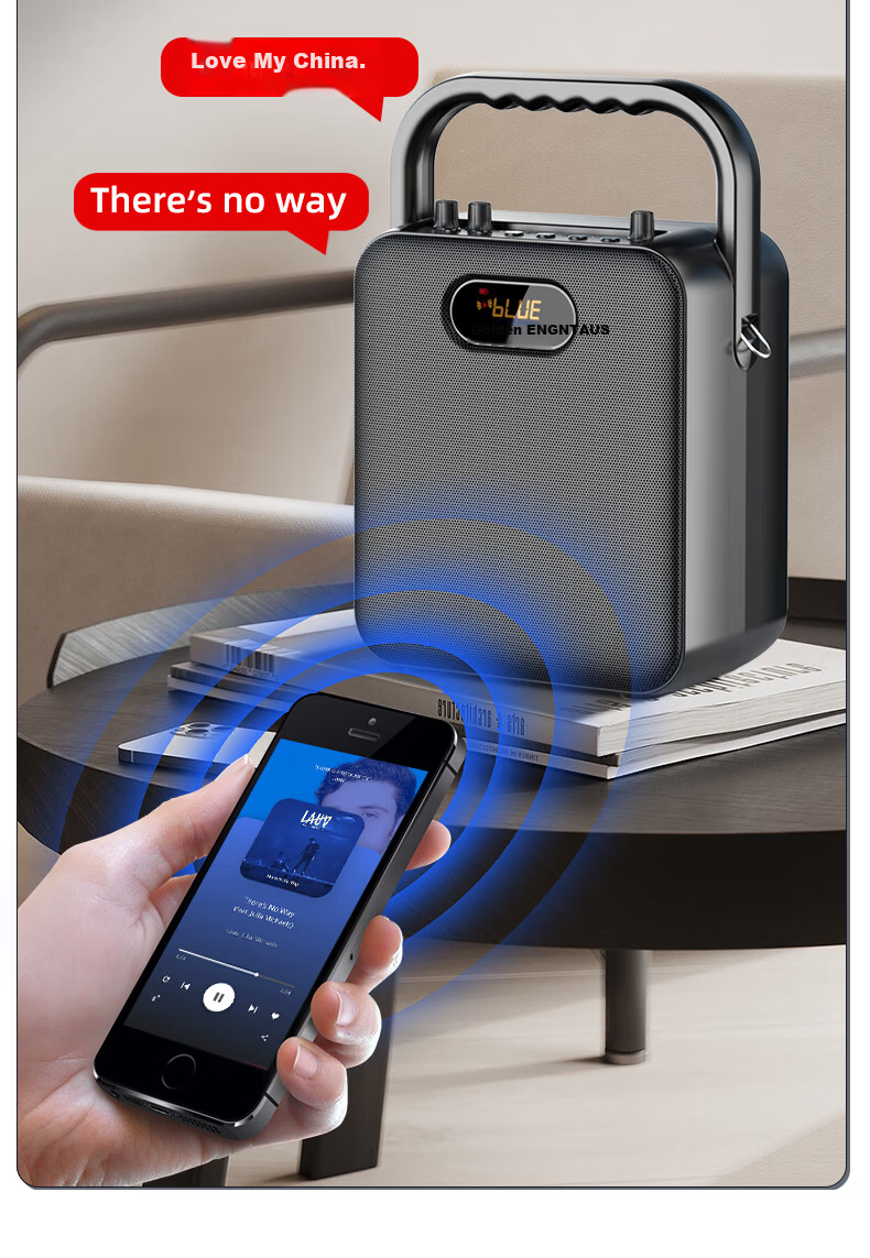 Jinzheng S18 Wireless Bluetooth Speaker Outdoor High Volume Square Dance Sound Portable Handheld Stall Music Player Deep Bass Long Battery Life 14