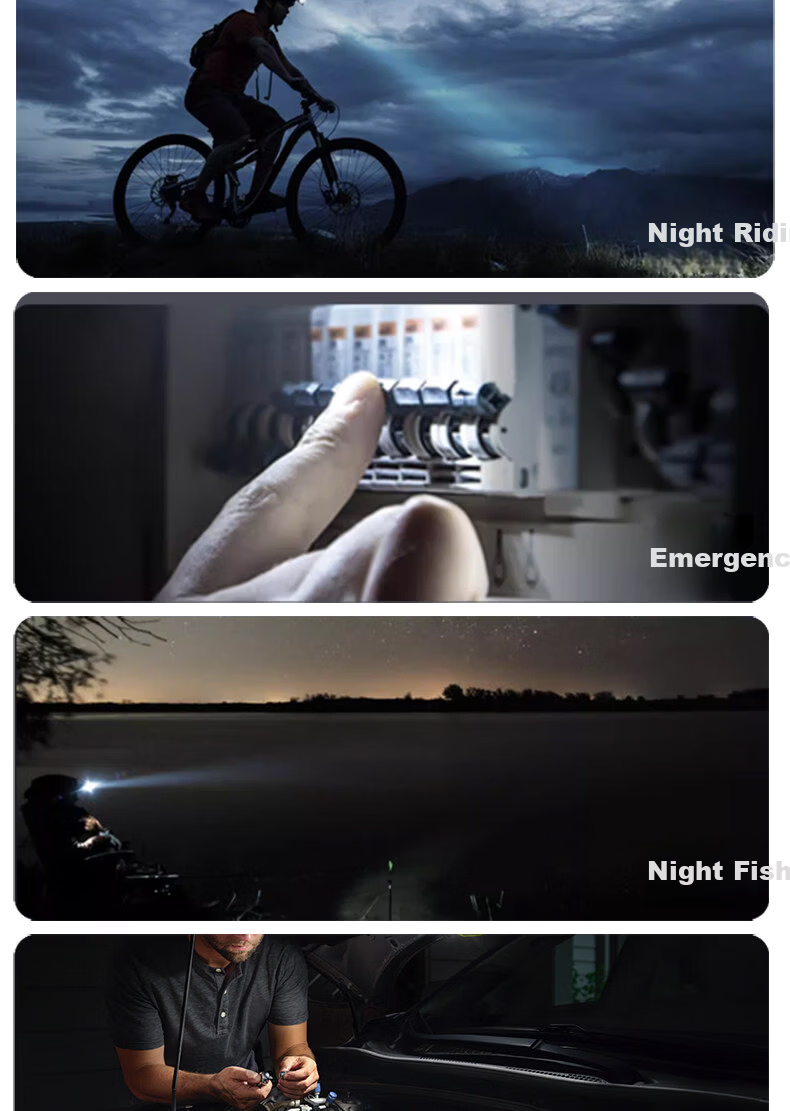 MAX LOAD Magnetic Rechargeable Mini Portable High Brightness Outdoor Flashlight with Side Light Multifunctional Work Repair Torch 12