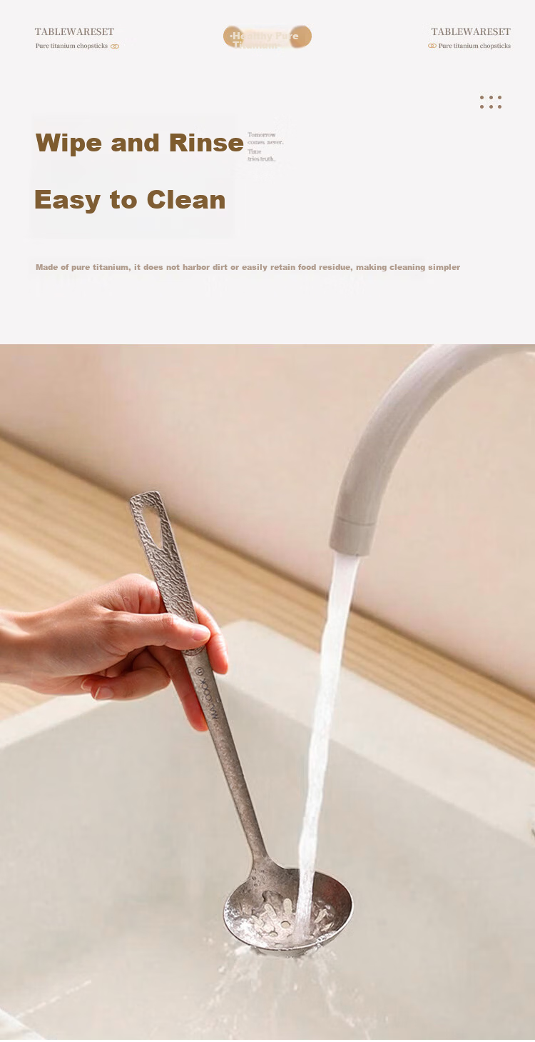 MAXCOOK Pure Titanium Soup Ladle Hot Pot Spoon Porridge Spoon Household Long Handle Hot Pot Soup Ladle MCCU1757 10