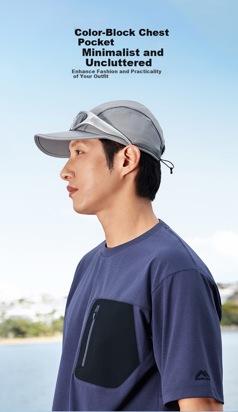 Kolumb Outdoor Quick-Dry Moisture-Wicking Sun-Protective Short Sleeve T-Shirt for Men with Commuter Pocket Energy Purple M(170) 7