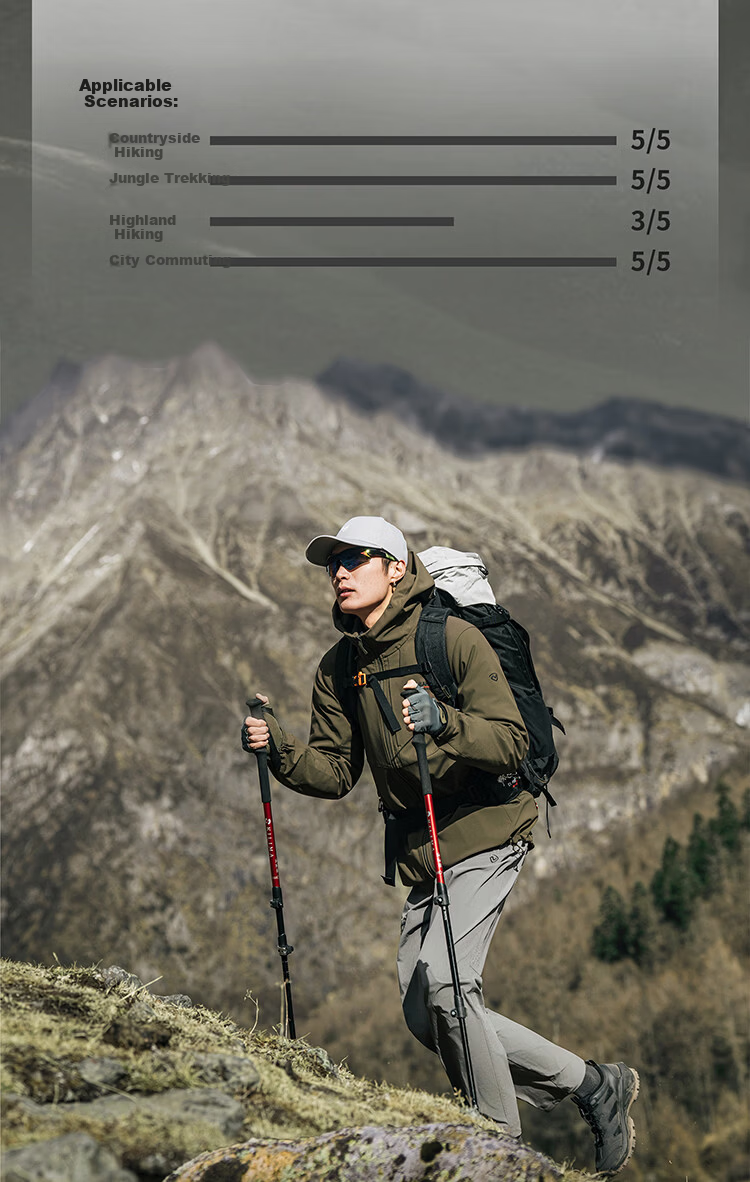 NORTHLAND 【Gangren 3】Men's Softshell Jacket 2026 New Outdoor Three-Proof Wear-Resistant Hiking Mountaineering Softshell Coat 3