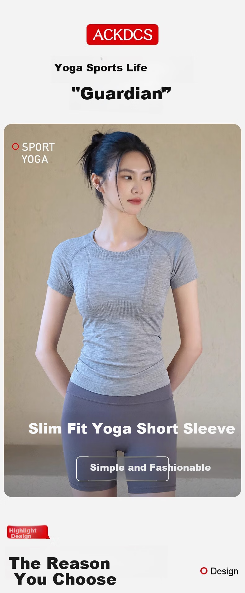 ACKDCS Women's Professional Sports T-Shirt Summer Yoga Short Sleeve Cycling Running Sweat-Absorbing Breathable Pilates Training Fitness Top 1