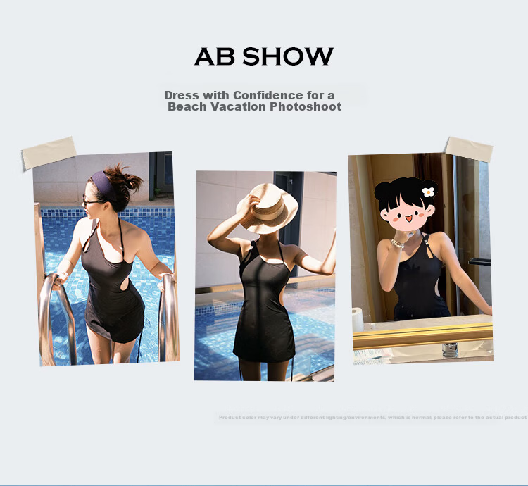 AtlanticBeach 2026 New Hollow Out Cross Strap Halter One-Piece Swimsuit for Women Vacation Hot Spring Skirt-Style Swimwear Premium Feel 4