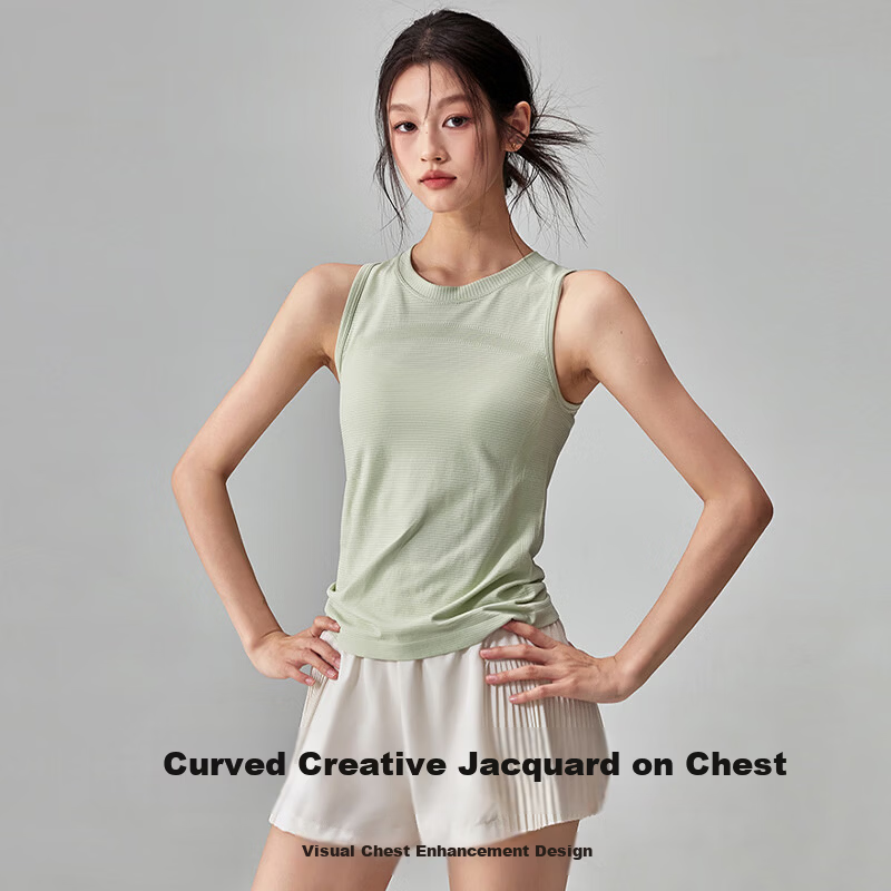 Women's Free Style Sports Vest Summer New Quick-Dry Sleeveless Yoga T-Shirt Pilates Outdoor Running Fitness Cover-Up