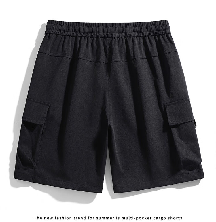 GLM Men's Summer Casual Cargo Shorts Loose Fit Trendy Five-Point Pants 12