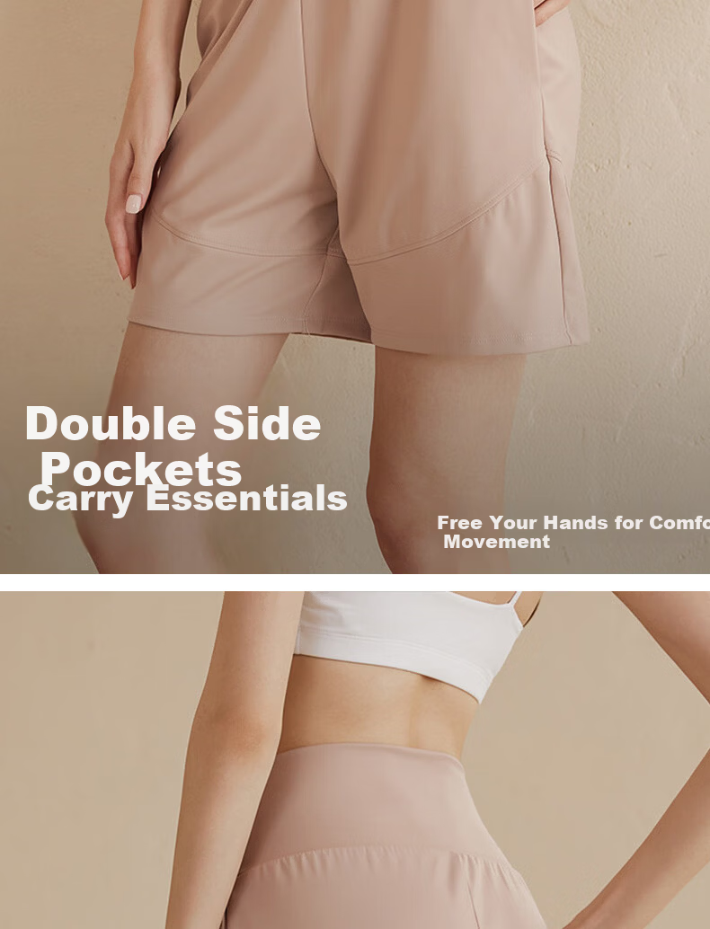 Women's High-Waist Slimming Loose Fit Five-Point Sports Shorts for Pilates Running Fitness Yoga Quick-Dry Summer Training Wear 7