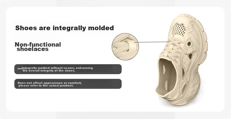 CXOCSI Men's Summer Outdoor EVA Thick-Soled Breathable Beach Clogs with Hole Design, Women's Sandals, Size 44-45 10