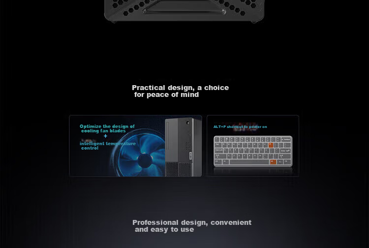 Lenovo Kaitian M75z G2t Domestic Xinchuang Desktop PC Zhixin KX-7000/8GB/512GB/Integrated Graphics/No Optical Drive/Kirin Trial Version 3
