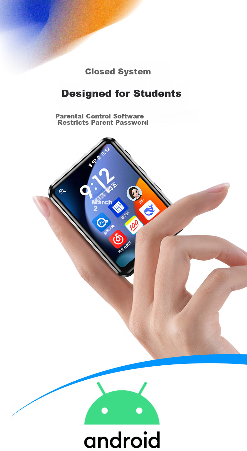 Sheng MP3/MP4 Lossless Music Player Smart WIFI Connected MP5 Internet Bluetooth Student Portable English Learning U3 8G Closed System 1