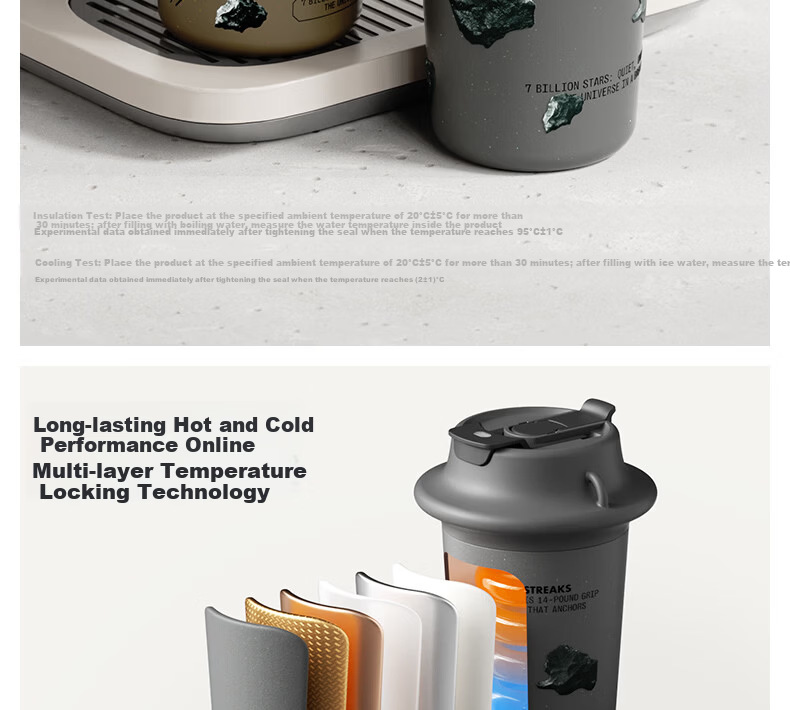BABLOV Huaban Sen Ceramic Inner Insulated Coffee Mug Men's Water Cup 470ml Birthday Gift with Gift Bag 8