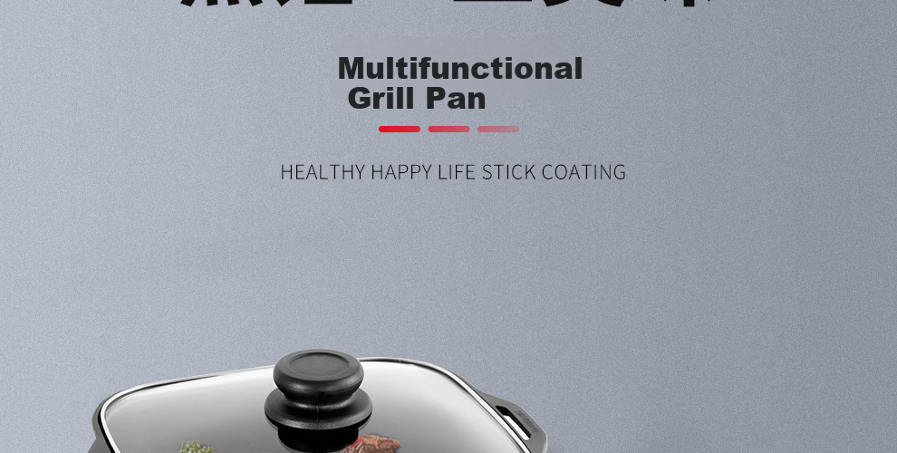 Jauto MG-270C Multifunctional Portable Non-Stick 27cm Covered Soup and Grill Pan for Cassette Stove Outdoor Use 2