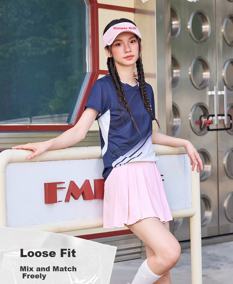 KUMPOO 26th Anniversary New Badminton Shirt Short Sleeve Comfortable Breathable K261W-1227 Women's Pink 3XL 4