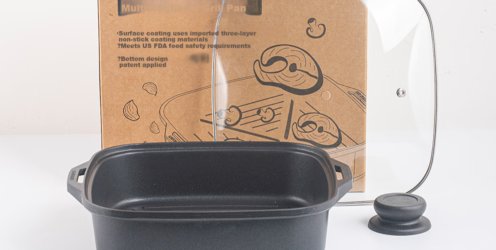 Jauto MG-270C Multifunctional Portable Non-Stick 27cm Covered Soup and Grill Pan for Cassette Stove Outdoor Use 33