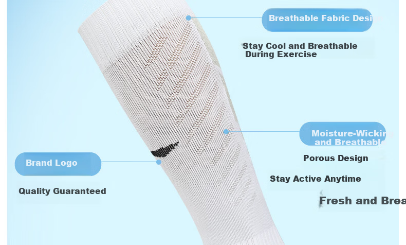 Li-Ning Football Socks Long Tube Adult Children Silicone Professional Match Anti-Slip Breathable Compression Shin Guard Sleeves Black M 3