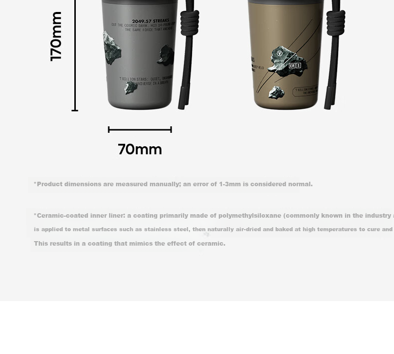 BABLOV Huaban Sen Ceramic Inner Insulated Coffee Mug Men's Water Cup 470ml Birthday Gift with Gift Bag 26