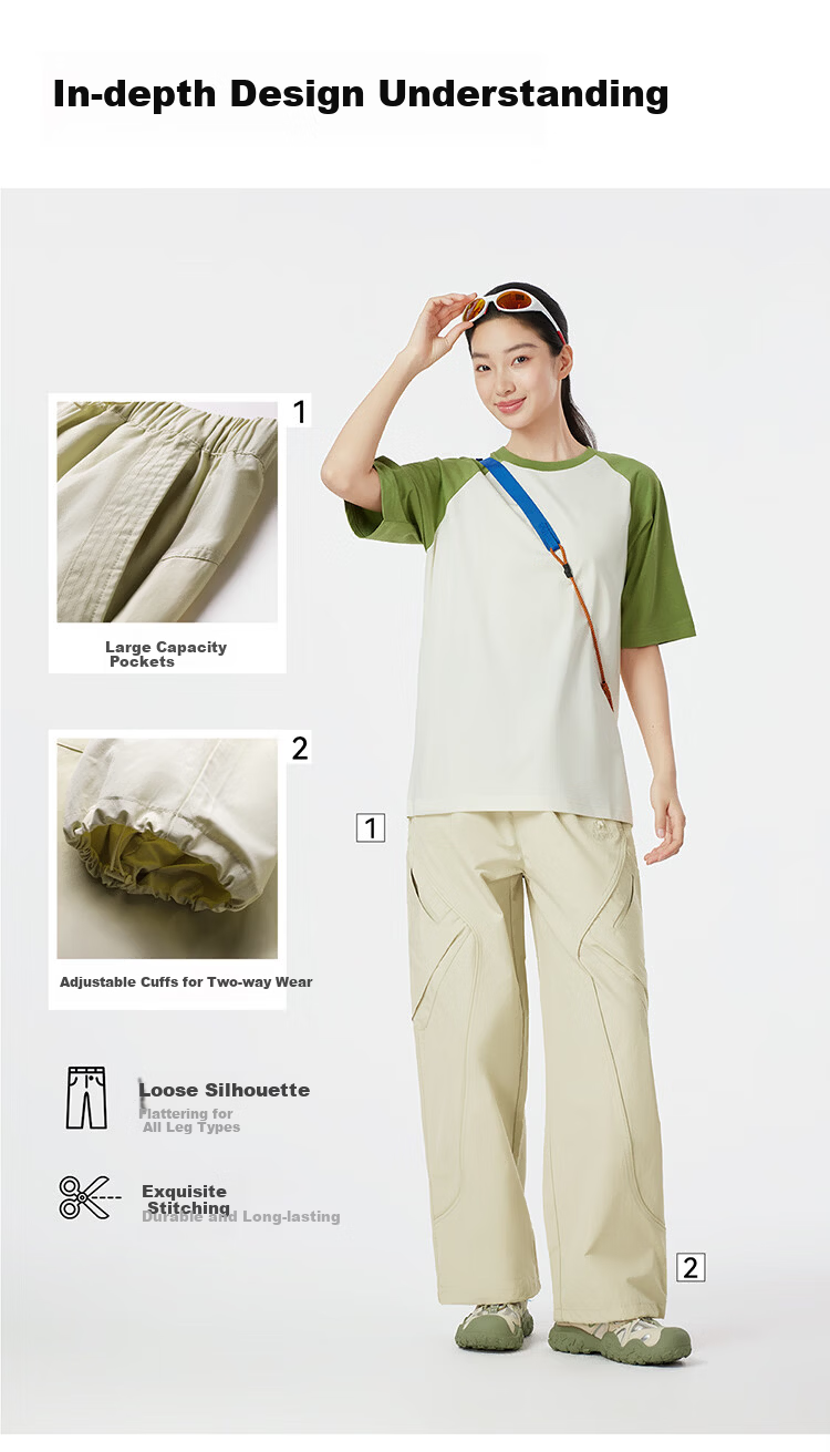 CAMEL [Wang Junkai Edition] Outdoor Casual Pants for Women 2026 Spring New Breathable Straight-Leg Casual Pants for Men 5028 11