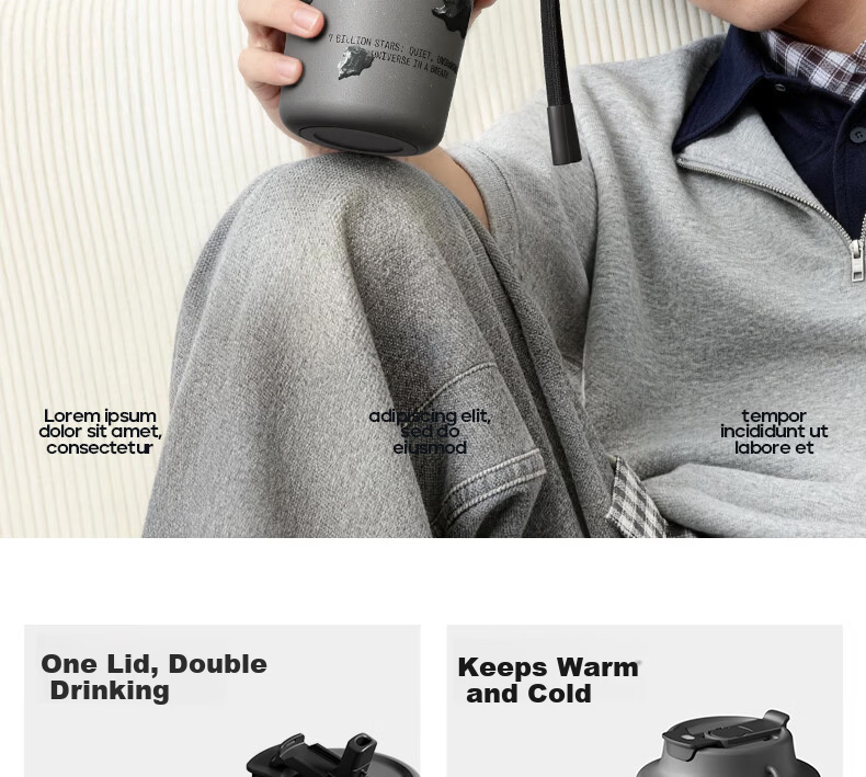 BABLOV Huaban Sen Ceramic Inner Insulated Coffee Mug Men's Water Cup 470ml Birthday Gift with Gift Bag 2