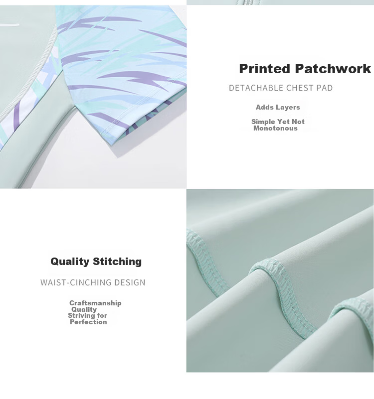 Warrior Women's One-Piece Skirted Swimsuit Conservative Slimming Sun-Protective Spa Swimwear 16137H1I Green M 3