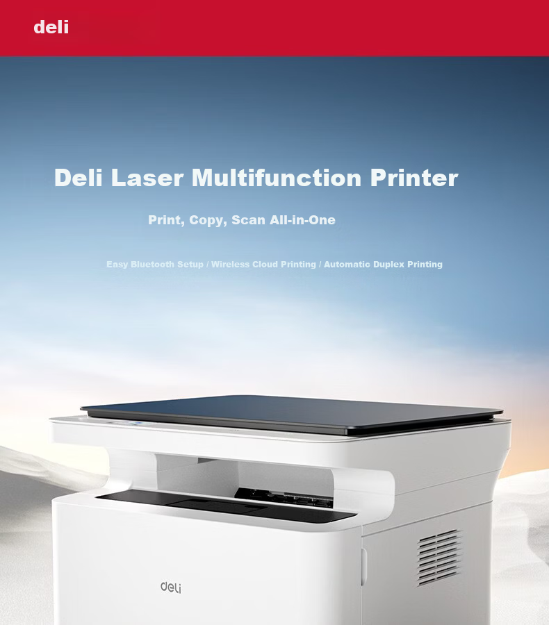 Deli AI All-in-One Home Printer Multifunction Printer Copy Scan Wireless Laser Printer Mobile Connection for Homework and Study Error Correction 2