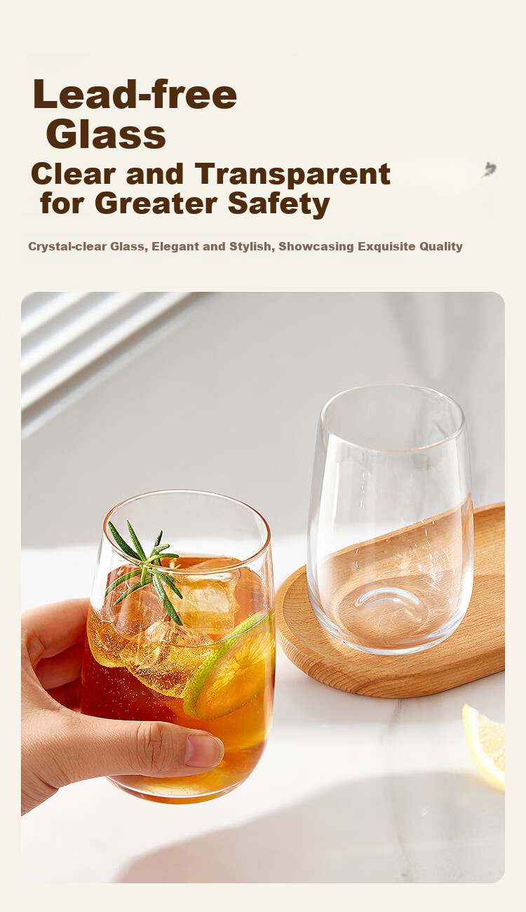 JD Jingzao Glass Cup High Temperature Resistant Tea Coffee Milk Mug 280ml 5