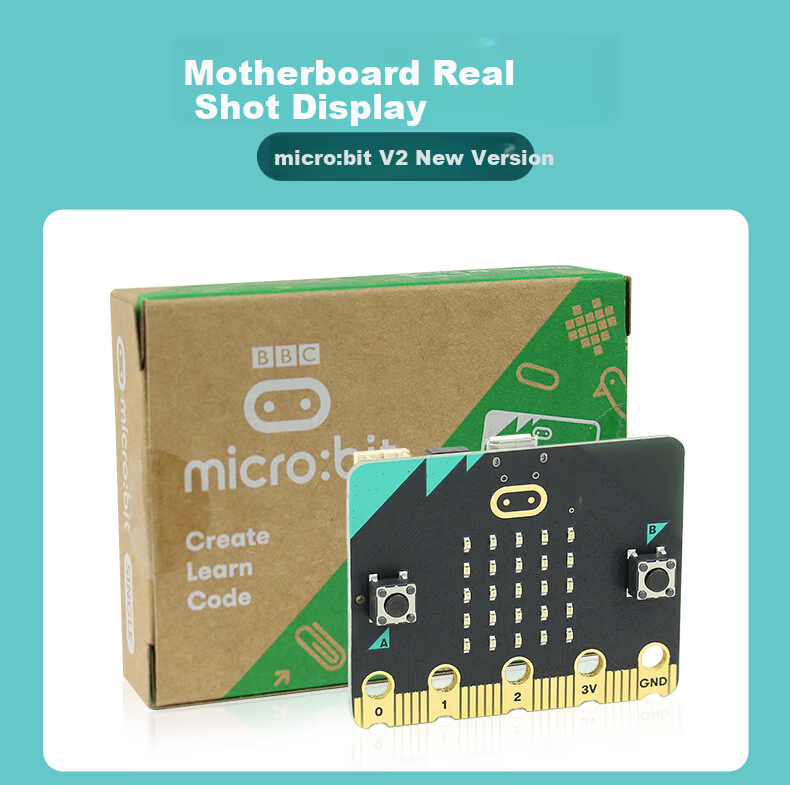 Chuanglebo Microbit Development Board Expansion Board V2 Robot Kit Python Mainboard micro:bit V2.2 7