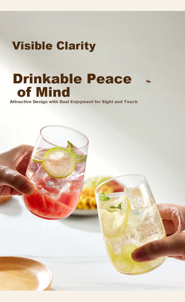 JD Jingzao Glass Cup High Temperature Resistant Tea Coffee Milk Mug 280ml 9