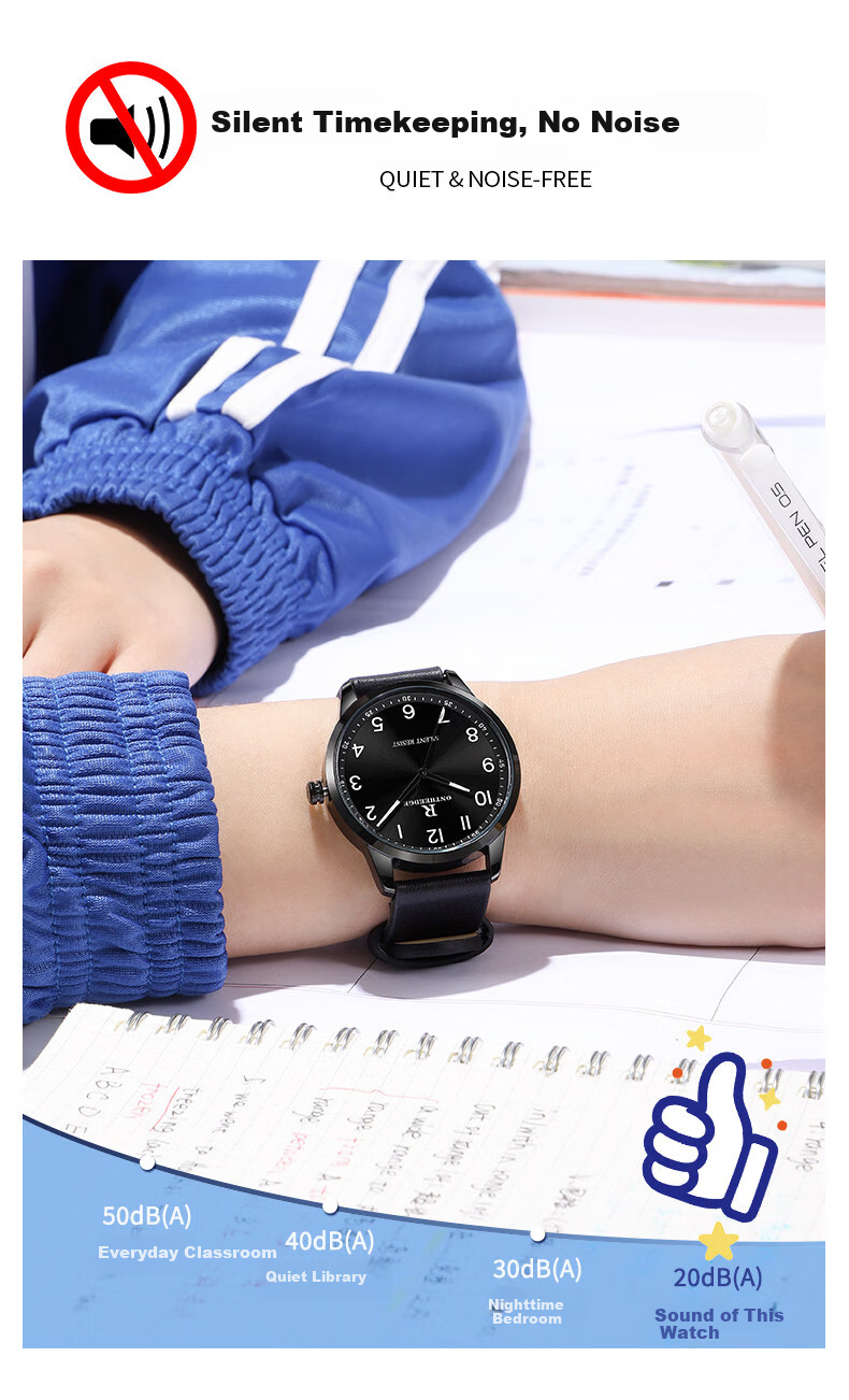 ONTHEEDGE Exam Watch for College Entrance Exams, High School Students, Civil Service Exams, Postgraduate Entrance Exams, Silent, Waterproof, Time-Telling Only 3
