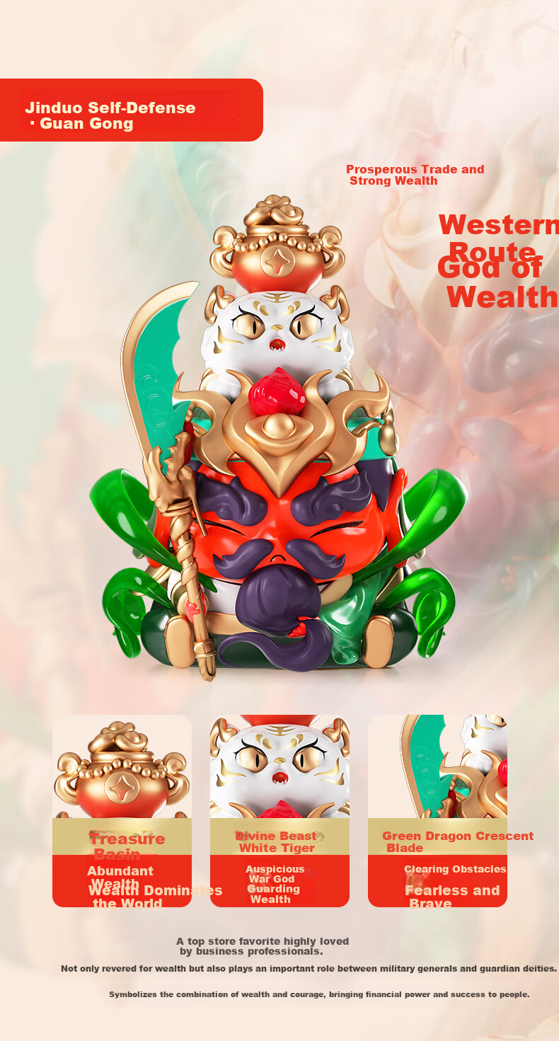 Fufu Tie Tie Five-Way God of Wealth New Year Wish Blind Box Lucky Trendy Figurine Creative Chinese Style Year of the Horse Gift Ornament 3