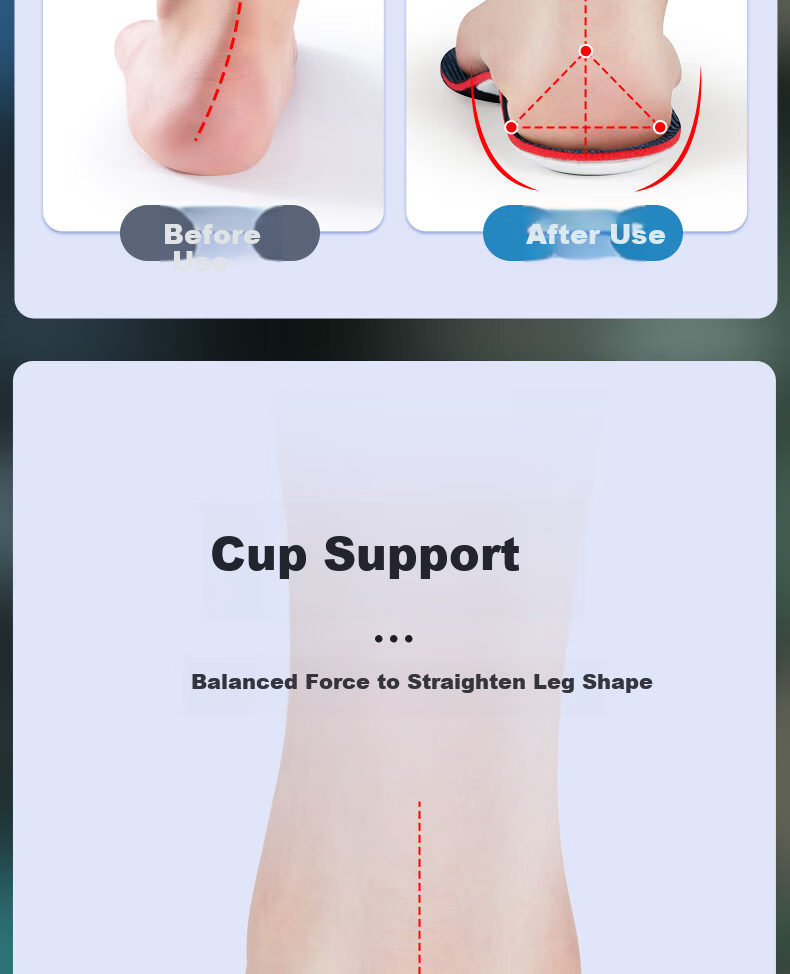 JVBV Flat Foot Arch Support Insoles for Men Adults Teens Kids Correct Overpronation Flat Feet Size 43 11
