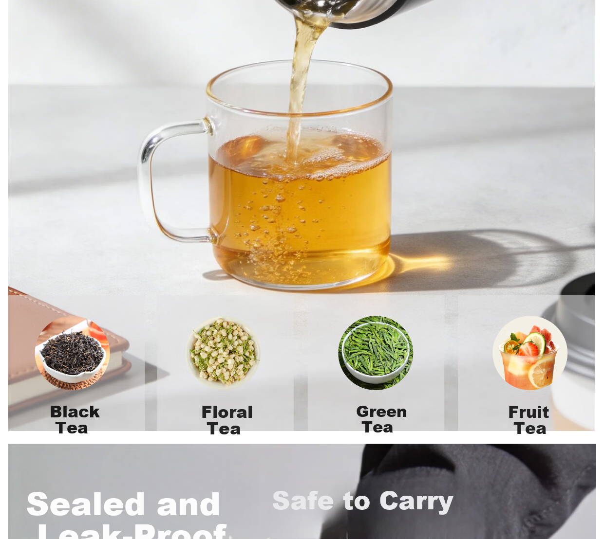 GiNT Insulated Tumbler Unisex 316 Stainless Steel Tea Separation Business Water Bottle Simple Portable Customizable Cup 8