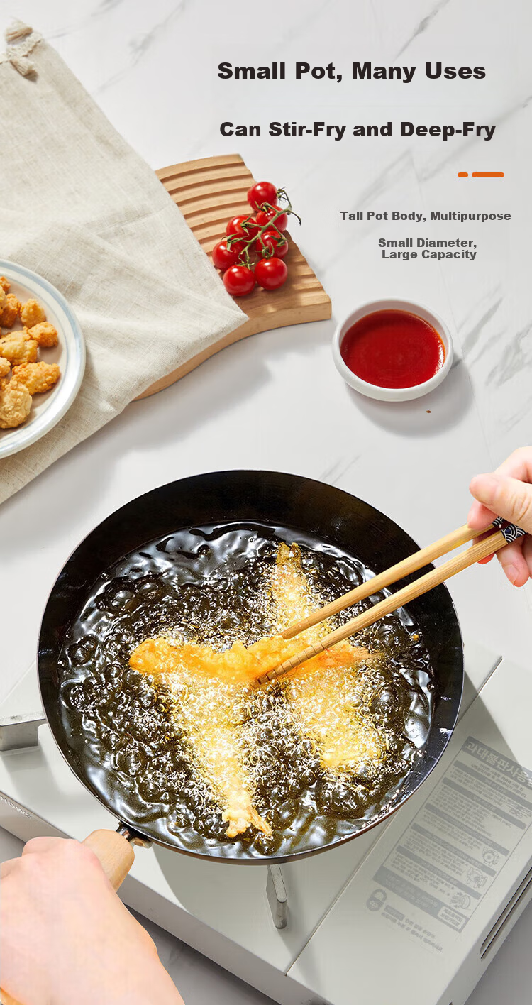 COOKER KING 26cm Multi-Purpose Cast Iron Stir-Fry Pan YD26CG (Unit: Piece) 5