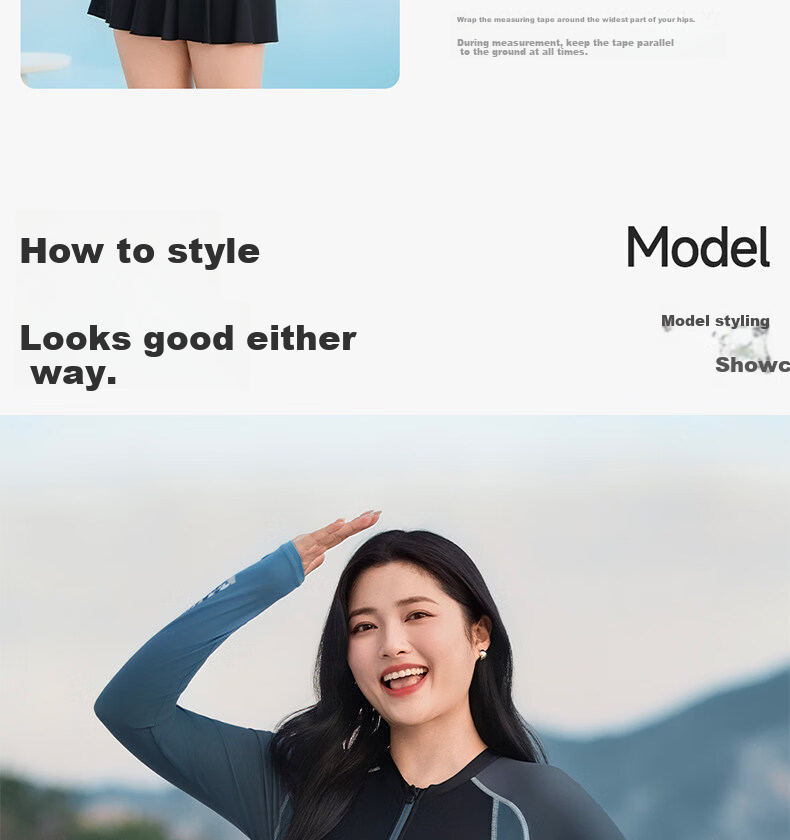 LI-NING Plus Size Women's Swimsuit, Slimming Long Sleeve One-Piece, 200 Jin, New 2026 Hot Spring Swimwear 7